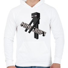 PRINTFASHION Enderman Thief - Férfi kapucnis pulóver - Fehér férfi pulóver, kardigán