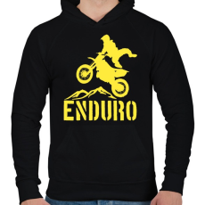 PRINTFASHION Enduro  - Férfi kapucnis pulóver - Fekete