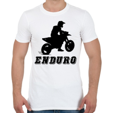 PRINTFASHION Enduro - Férfi póló - Fehér férfi póló