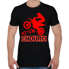 PRINTFASHION Enduro  - Férfi póló - Fekete férfi póló
