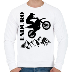 PRINTFASHION Enduro  - Férfi pulóver - Fehér