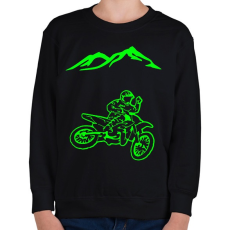 PRINTFASHION Enduro  - Gyerek pulóver - Fekete