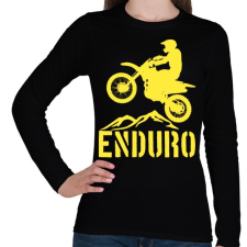 PRINTFASHION Enduro - Női hosszú ujjú póló - Fekete női póló