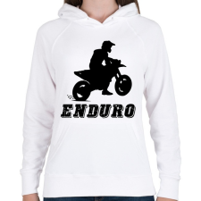 PRINTFASHION Enduro - Női kapucnis pulóver - Fehér női pulóver, kardigán