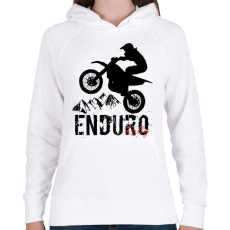 PRINTFASHION Enduro  - Női kapucnis pulóver - Fehér