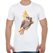 PRINTFASHION Énekes kakadu - Férfi póló - Fehér férfi póló