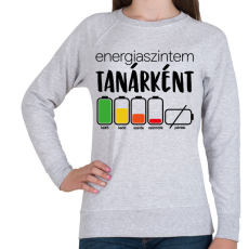 PRINTFASHION Energiaszintem Tanárként - Női pulóver - Sport szürke