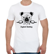 PRINTFASHION English Bulldog - Férfi póló - Fehér férfi póló