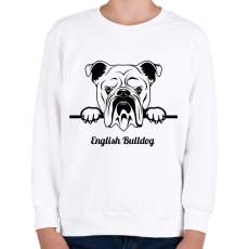 PRINTFASHION English Bulldog - Gyerek pulóver - Fehér