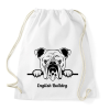 PRINTFASHION English Bulldog - Sportzsák, Tornazsák - Fehér