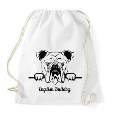PRINTFASHION English Bulldog - Sportzsák, Tornazsák - Fehér tornazsák