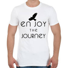 PRINTFASHION ENJOY THE JOURNEY - Férfi póló - Fehér férfi póló