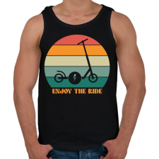 PRINTFASHION Enjoy the ride - Férfi atléta - Fekete atléta, trikó