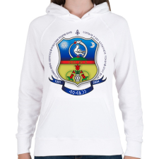 PRINTFASHION Énlaka Címer Rovásos - Női kapucnis pulóver - Fehér női pulóver, kardigán