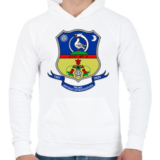 PRINTFASHION Énlaka Unitárius Egyház Címer - Férfi kapucnis pulóver - Fehér