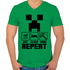 PRINTFASHION Enni, Aludni, Craftolni - Férfi V-nyakú póló - Zöld férfi póló