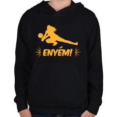 PRINTFASHION Enyém! - Gyerek kapucnis pulóver - Fekete