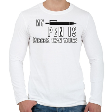 PRINTFASHION Enyém nagyobb... - Férfi hosszú ujjú póló - Fehér