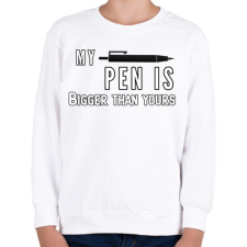 PRINTFASHION Enyém nagyobb... - Gyerek pulóver - Fehér gyerek pulóver, kardigán