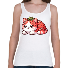 PRINTFASHION Eper cica - Női atléta - Fehér