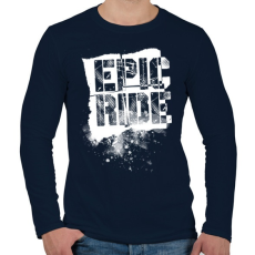 PRINTFASHION Epic Ride - fehér - Férfi hosszú ujjú póló - Sötétkék