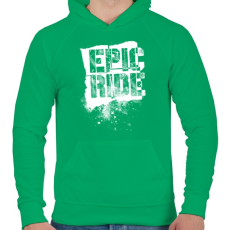 PRINTFASHION Epic Ride - fehér - Férfi kapucnis pulóver - Zöld