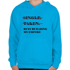 PRINTFASHION Építem a birodalmam - Gyerek kapucnis pulóver - Azúrkék gyerek pulóver, kardigán