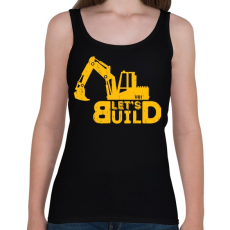 PRINTFASHION Építs - Női atléta - Fekete