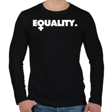PRINTFASHION Equality - Férfi hosszú ujjú póló - Fekete