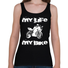 PRINTFASHION er6f-fehér.felirattal - Női atléta - Fekete női trikó