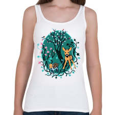 PRINTFASHION Erdei állatok - Női atléta - Fehér női trikó