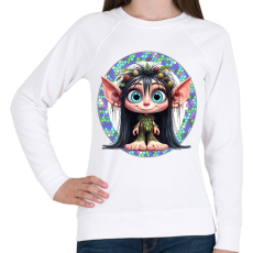 PRINTFASHION Erdei manólány - Női pulóver - Fehér