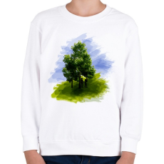 PRINTFASHION erdőben - Gyerek pulóver - Fehér