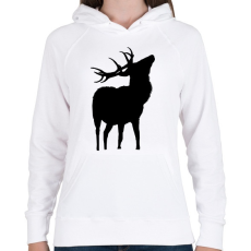 PRINTFASHION Erdők Királya - Női kapucnis pulóver - Fehér