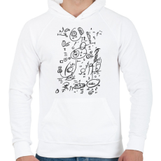 PRINTFASHION Eredeti Orbán Viktor mesterterv - Férfi kapucnis pulóver - Fehér