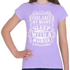 PRINTFASHION Érezd magad biztonságban éjszaka, aludj nővérrel!  - Női póló - Viola női póló