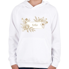 PRINTFASHION Erika - Gyerek kapucnis pulóver - Fehér
