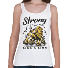 PRINTFASHION Erős mint az oroszlán - Női atléta - Fehér