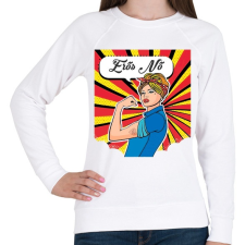 PRINTFASHION Erős nő - Női pulóver - Fehér női pulóver, kardigán