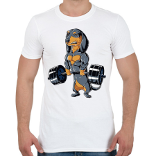 PRINTFASHION Erős tacskó - Férfi póló - Fehér férfi póló