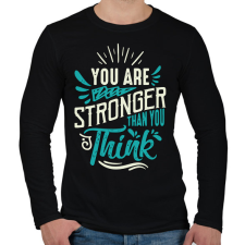 PRINTFASHION Erősebb vagy mint gondolnád - Férfi hosszú ujjú póló - Fekete férfi póló