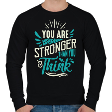 PRINTFASHION Erősebb vagy mint gondolnád - Férfi pulóver - Fekete férfi pulóver, kardigán