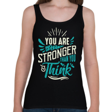PRINTFASHION Erősebb vagy mint gondolnád - Női atléta - Fekete női trikó