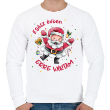 PRINTFASHION Erre vártam - Férfi pulóver - Fehér férfi pulóver, kardigán