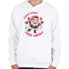 PRINTFASHION Erre vártam - Gyerek kapucnis pulóver - Fehér gyerek pulóver, kardigán