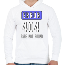 PRINTFASHION ERROR 404 - Férfi kapucnis pulóver - Fehér