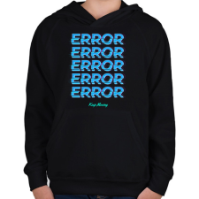 PRINTFASHION ERROR - Gyerek kapucnis pulóver - Fekete gyerek pulóver, kardigán