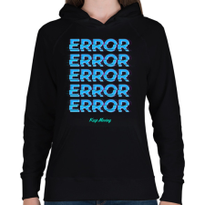 PRINTFASHION ERROR - Női kapucnis pulóver - Fekete női pulóver, kardigán