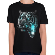 PRINTFASHION Értelmiségi tigris - Gyerek póló - Fekete gyerek póló