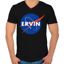PRINTFASHION Ervin Nasa névnap - Férfi V-nyakú póló - Fekete férfi póló